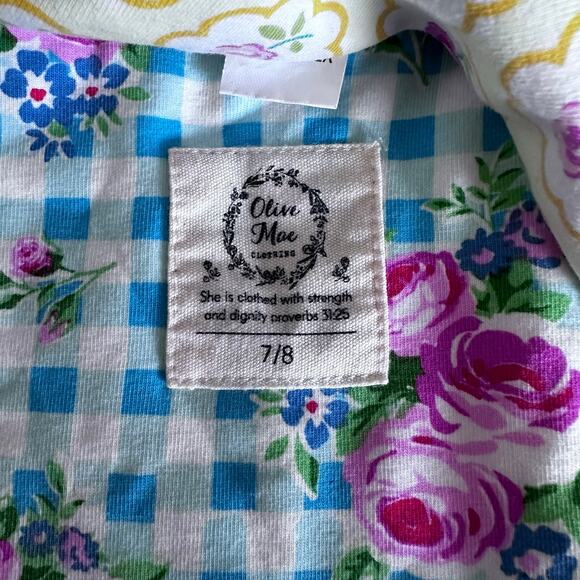 Olivia Mae Reversible Skirt Size 7/8 - Gingham & Floral - Picture 6 of 8
